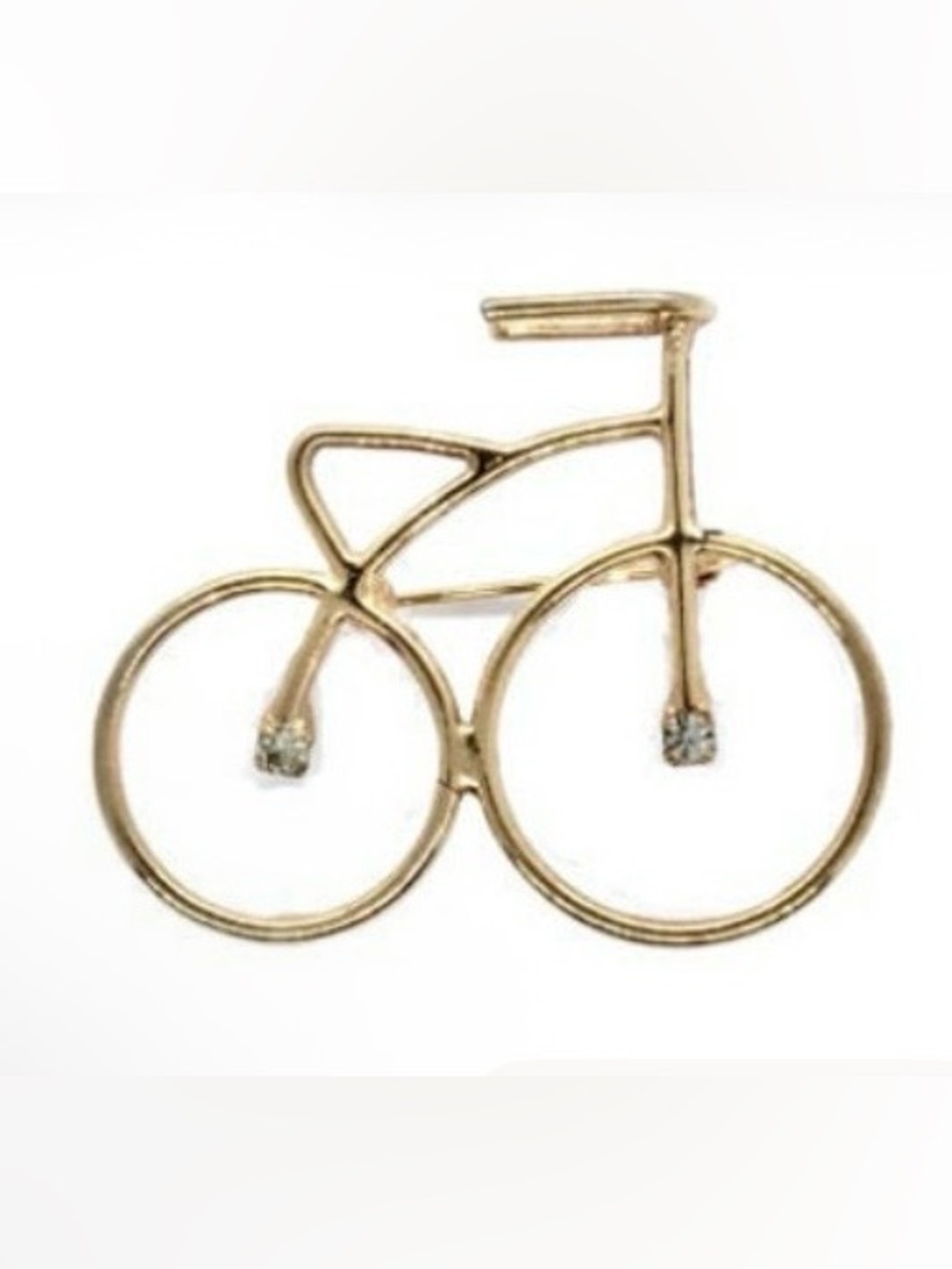 Brooch Pin Bicycle Bike Cycling Jewelry Gold Tone